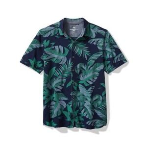 NWT 2024-Tommy Bahama Camp Shirt Men's -shadows In Paradise-XL Blue